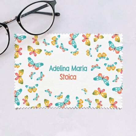 Personalised cloth for cleaning screens/glasses - Butterflies