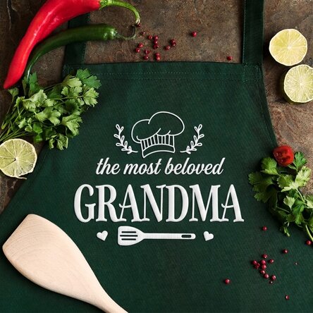 Embroidered apron for Grandma