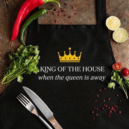 Embroidered apron - King of the House