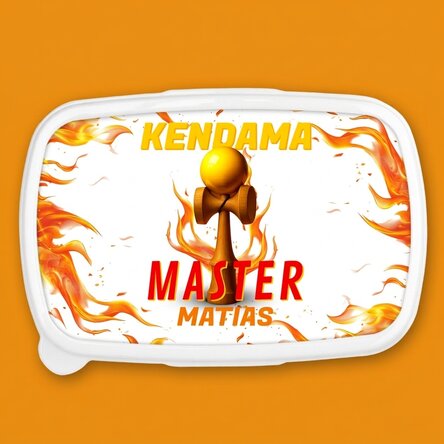 Lunch box, personalised with text - Kendama Master