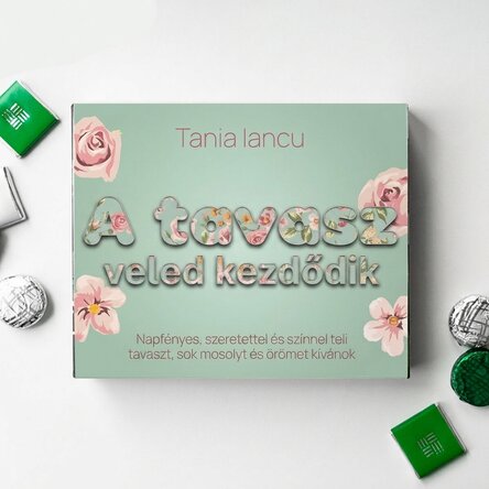 Személyre szabott csokoládés doboz üzenettel – A tavasz veled kezdődik