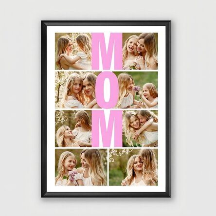 Personalised canvas with 8 photos - Mum