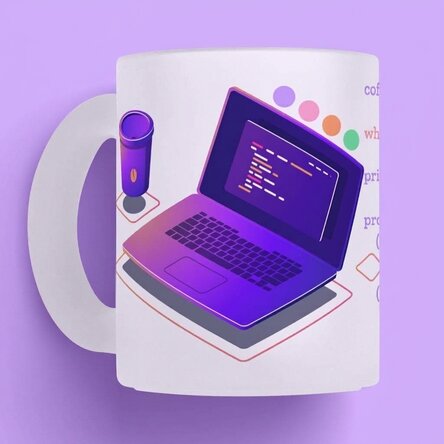 Personalised mug with text - Programming