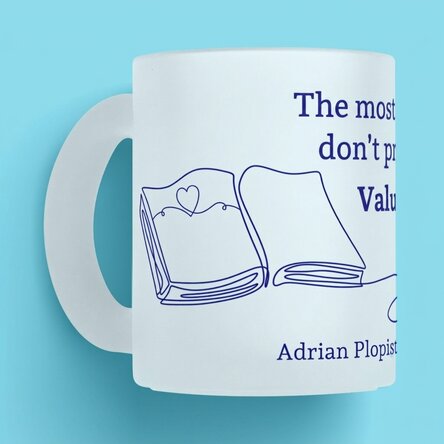Personalised mug with text for teachers