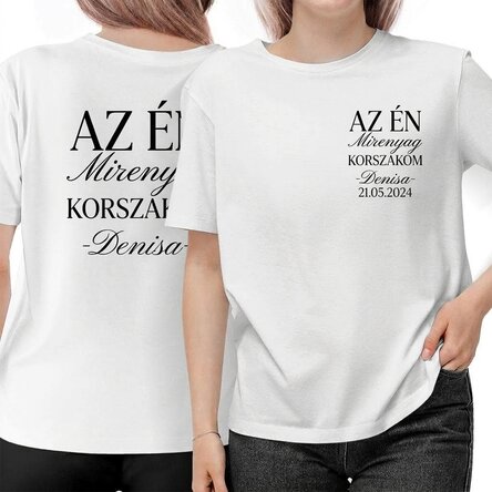 Kétoldalas, névvel személyre szabott pamut póló – Bride Era