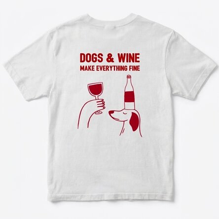 Personalised cotton T-shirt with text - Wine