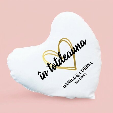 Personalised heart-shaped cushion - Always
