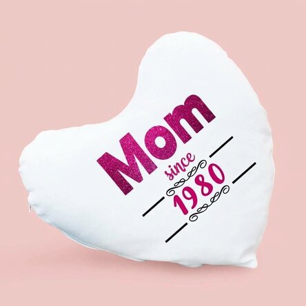 Personalised heart-shaped cushion - Life as a mother