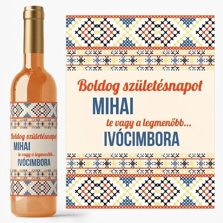 Személyre szabott bor szöveggel - Hagyományos modell