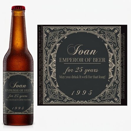 Personalised beer with text - The Beer Emperor
