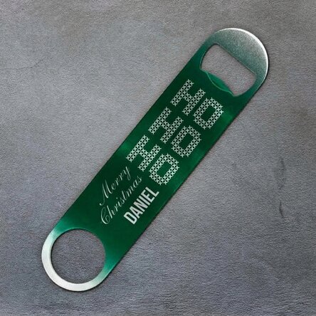 Personalised beer opener with text - Ho ho ho