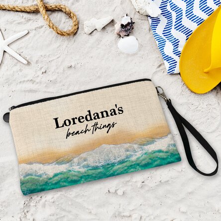 Trusă de accesorii personalizată cu text - Lucruri pentru plajă