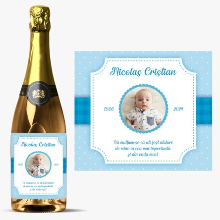 Vin spumant personalizat cu text - Baby Boy