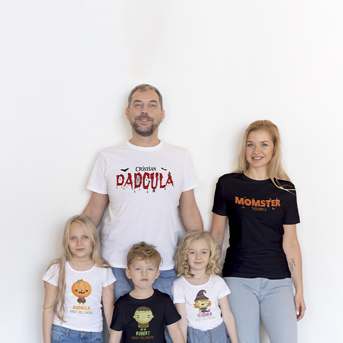 Tricouri haiose de Halloween pentru toată familia