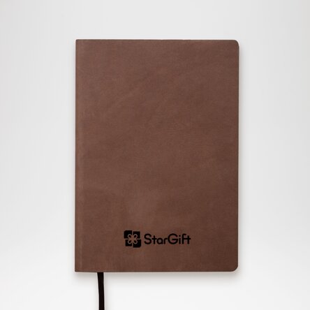 Agendă din piele personalizată cu logo pe centru