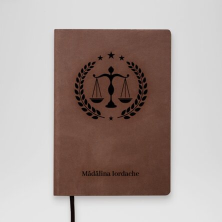 Agendă din piele personalizată cu text - Avocat