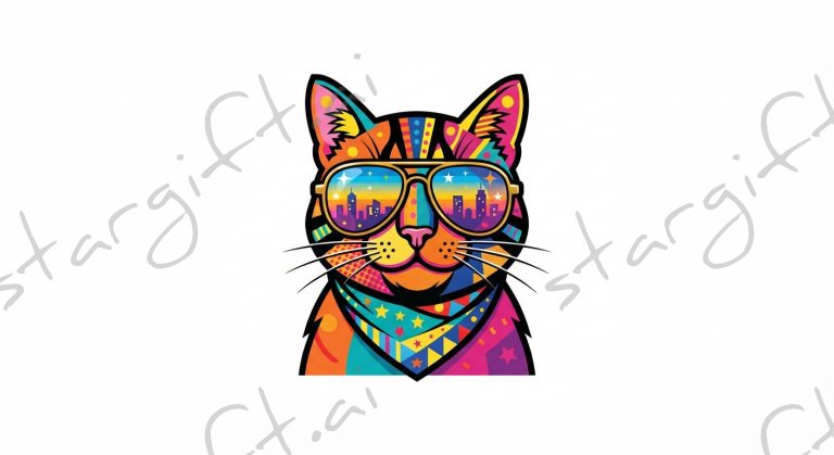 Pop-art cat