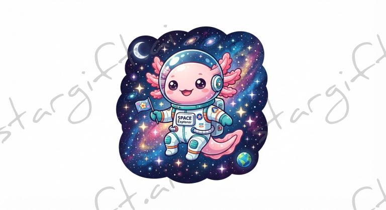 Cartoon axolotl