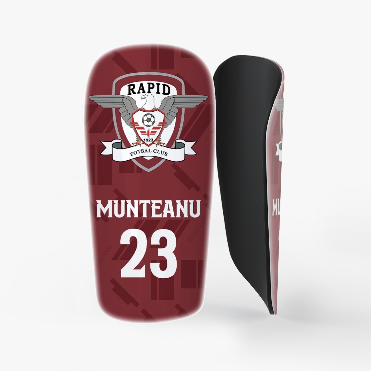 Apărători de fotbal FC Rapid personalizate cu text - Pattern 2024/2025