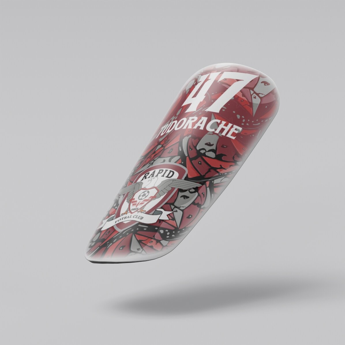 Apărători de fotbal FC Rapid personalizate cu text - Stone