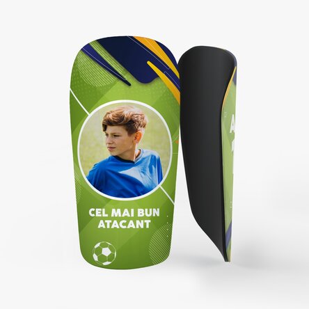 Apărători de fotbal personalizate cu poză și mesaj