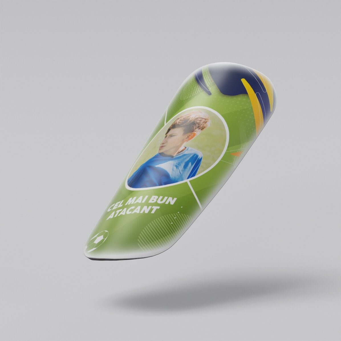 Apărători de fotbal personalizate cu poză și mesaj