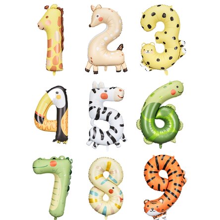 Baloane cifre pentru copii - Animăluțe