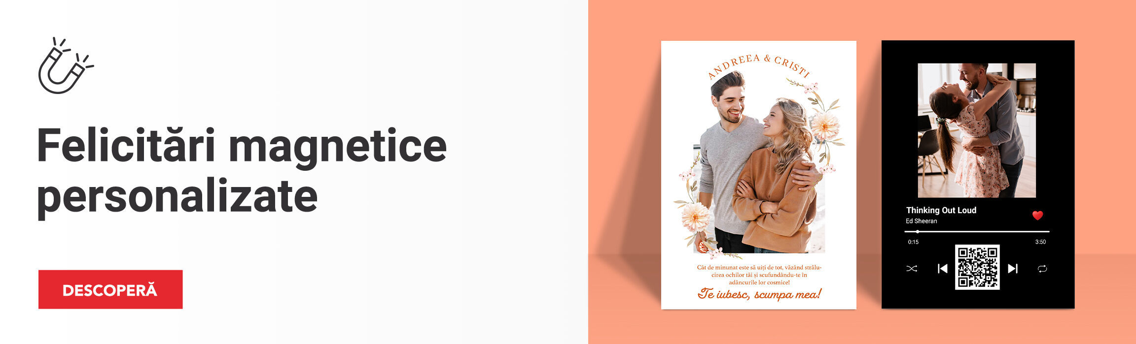Felicitări magnetice personalizate