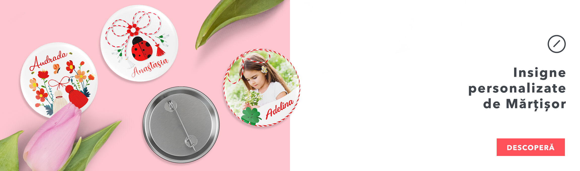 Insigne personalizate pentru Mărțișor