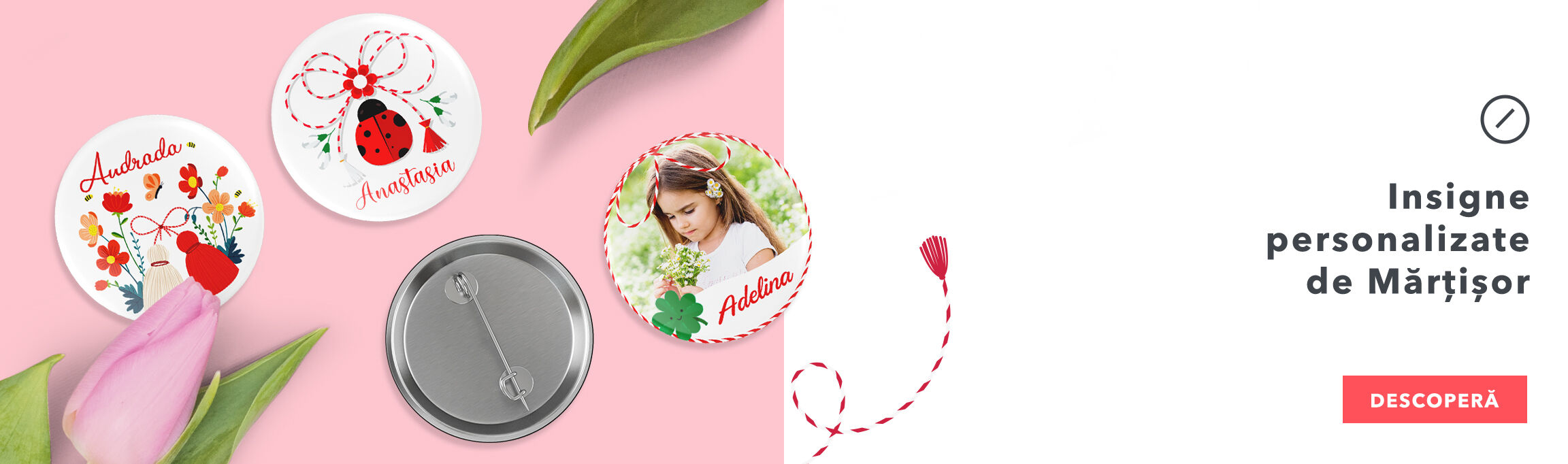 Insigne personalizate pentru Mărțișor