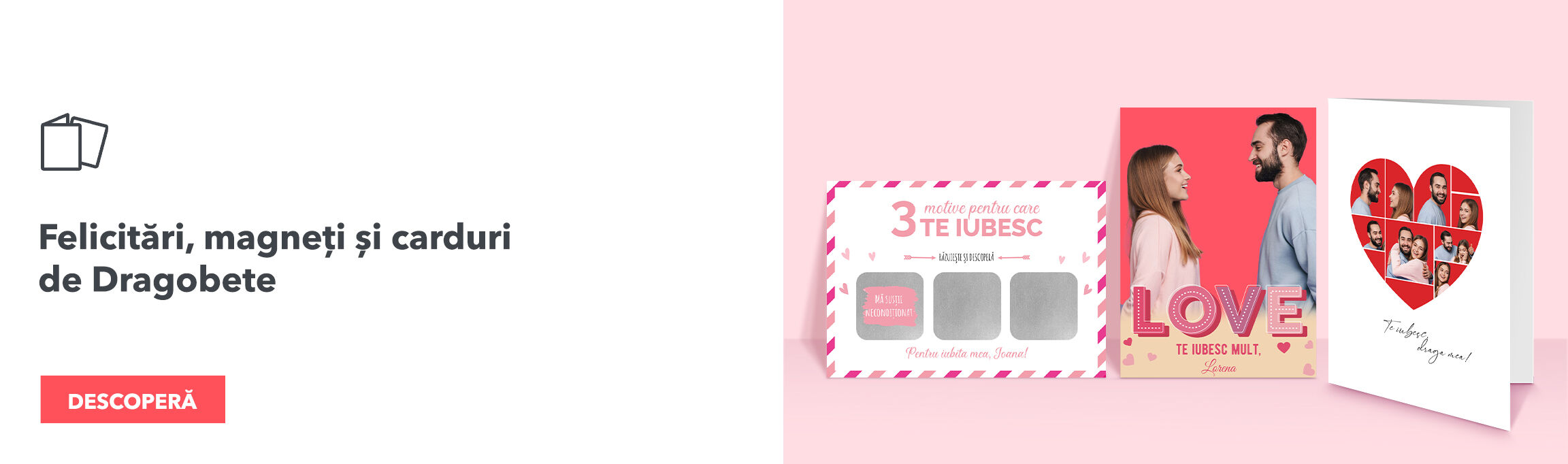 Felicitări, magneți și carduri pentru Dragobete