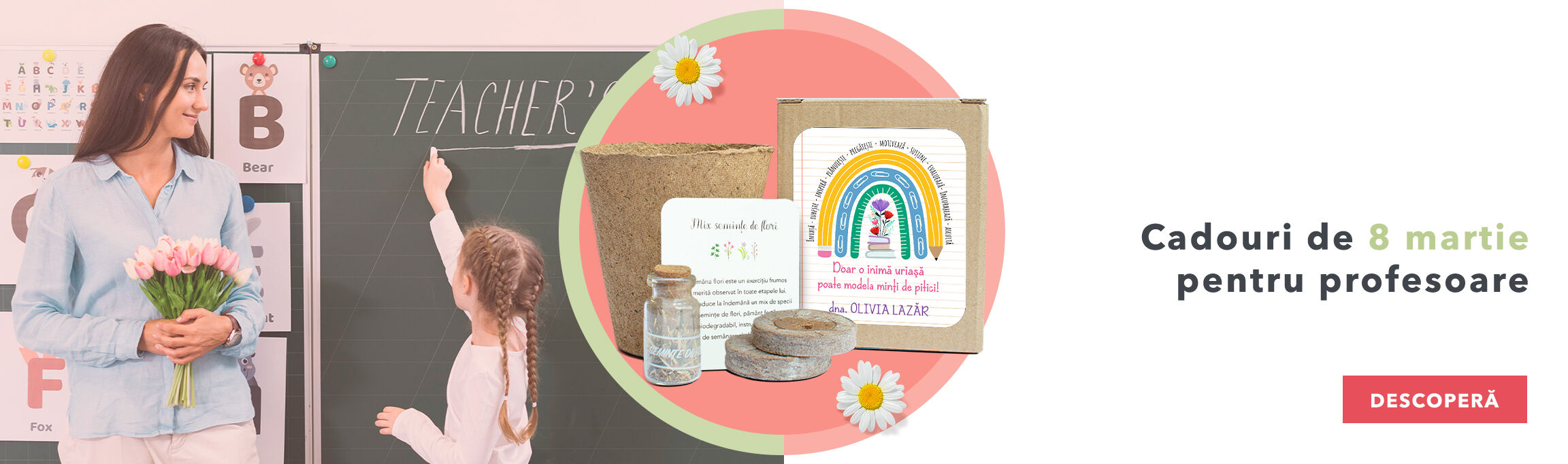 Cadouri personalizate pentru profesoare de 8 martie