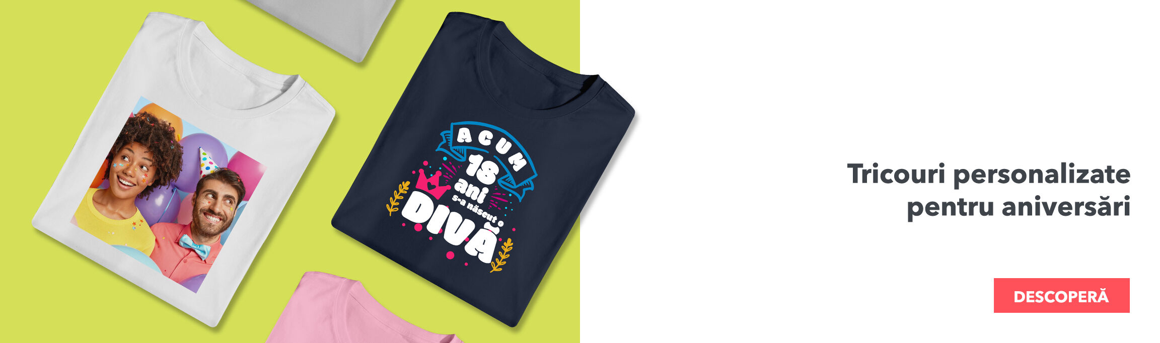 Tricouri personalizate pentru aniversări