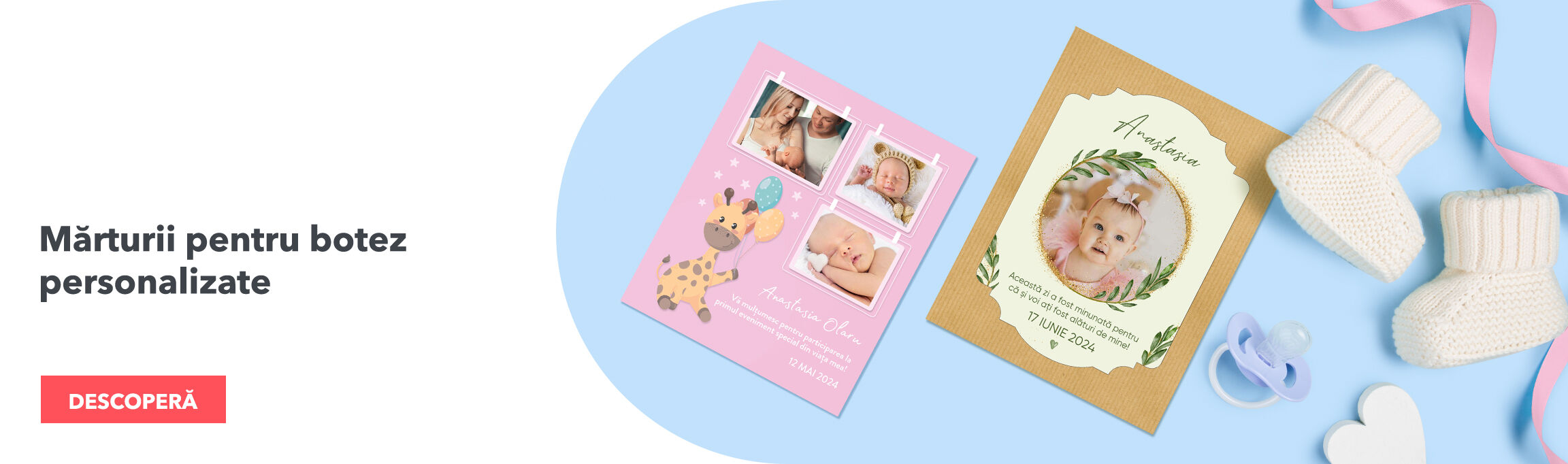 Mărturii personalizate pentru botez
