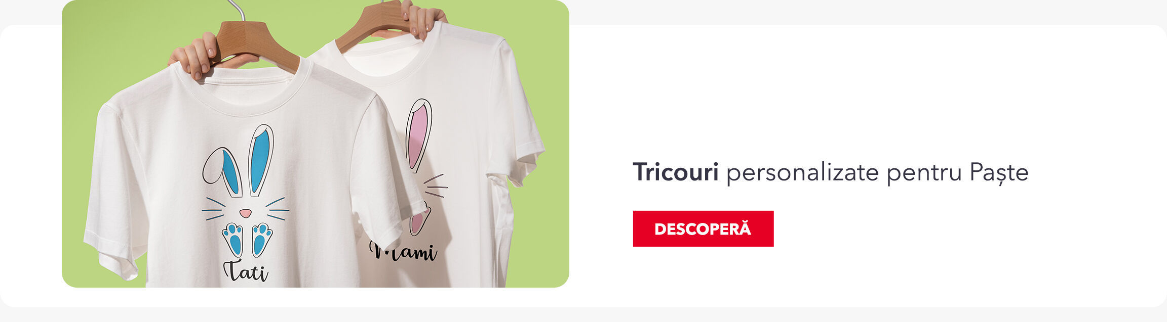 Tricouri personalizate de Paște