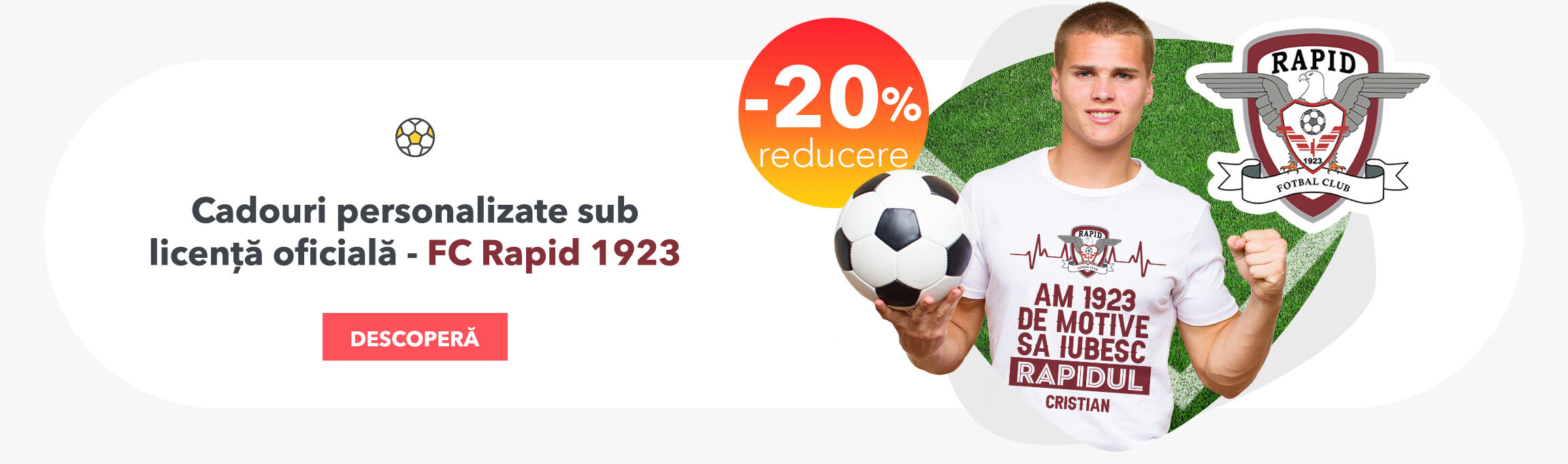 Cadouri personalizate sub licență oficială - FC Rapid 1923 București
