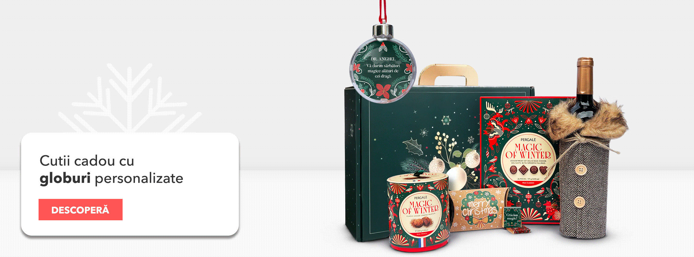 Cutii cadou cu glob personalizat