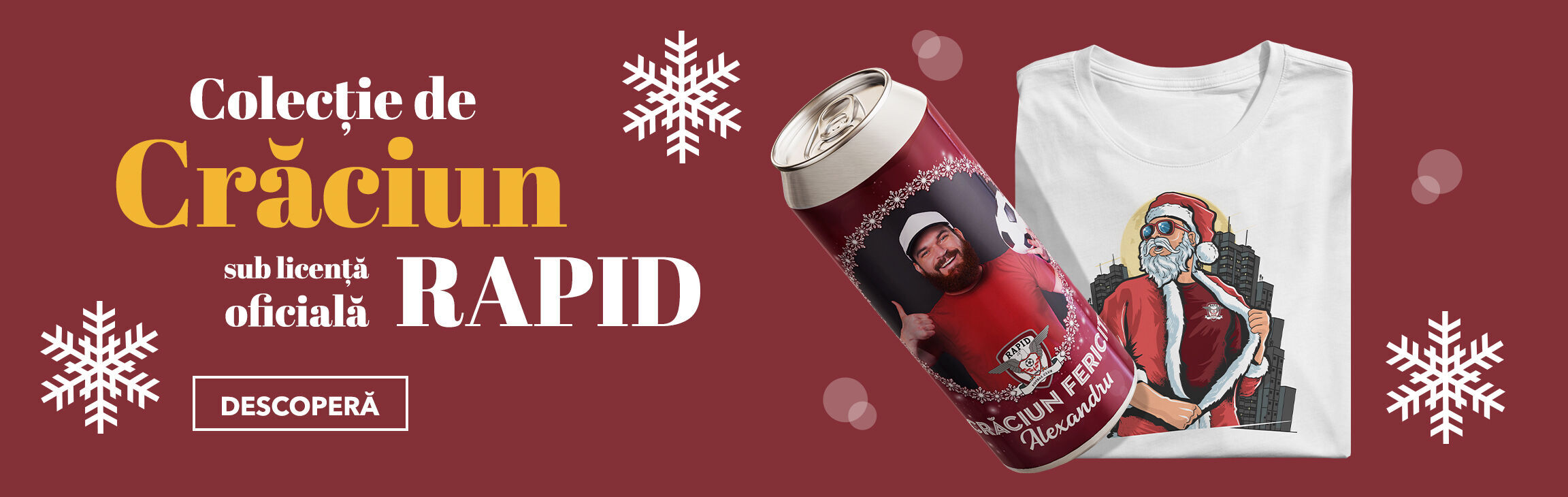 Cadouri personalizate de Crăciun sub licență oficială FC Rapid 1923