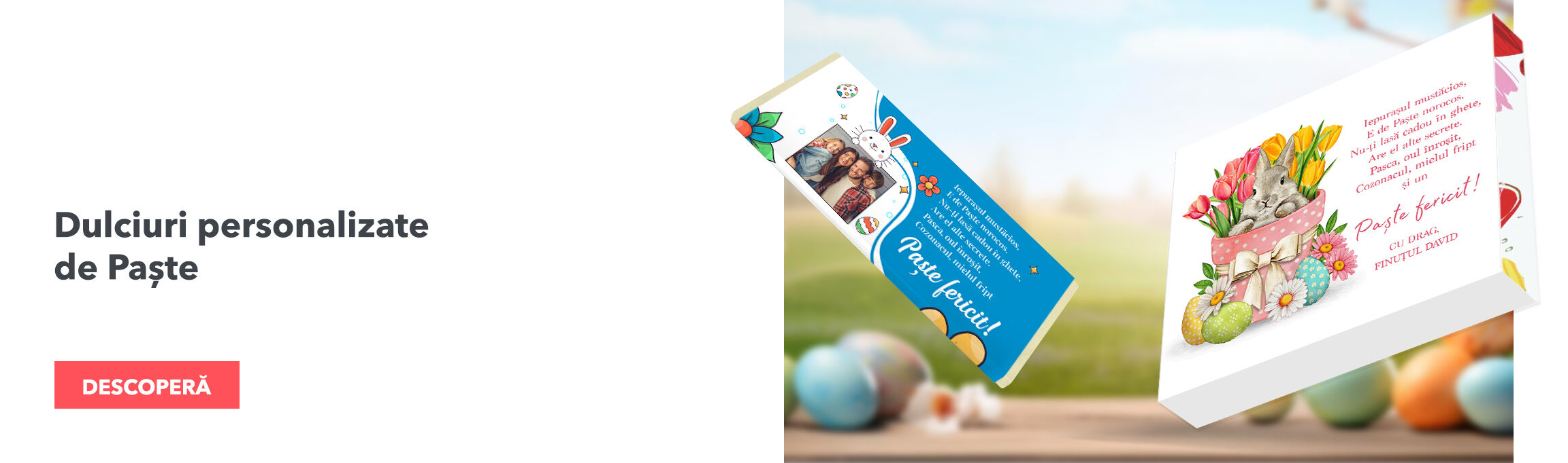 Dulciuri personalizate pentru Paște
