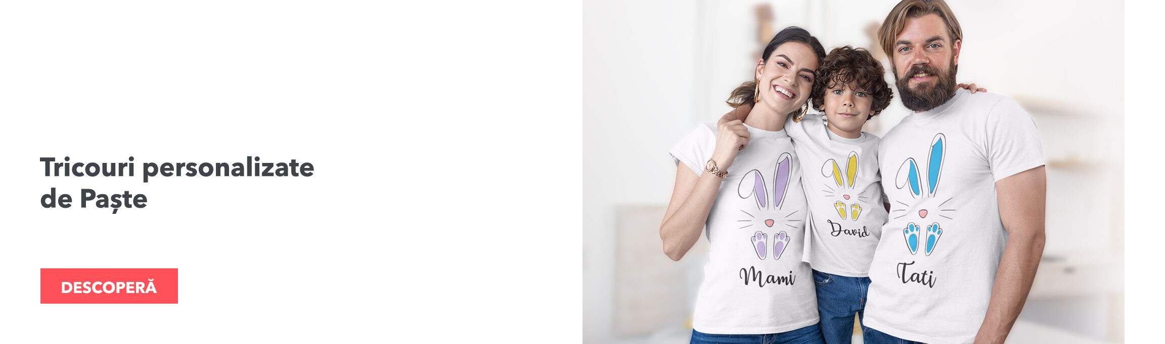 Tricouri personalizate de Paște