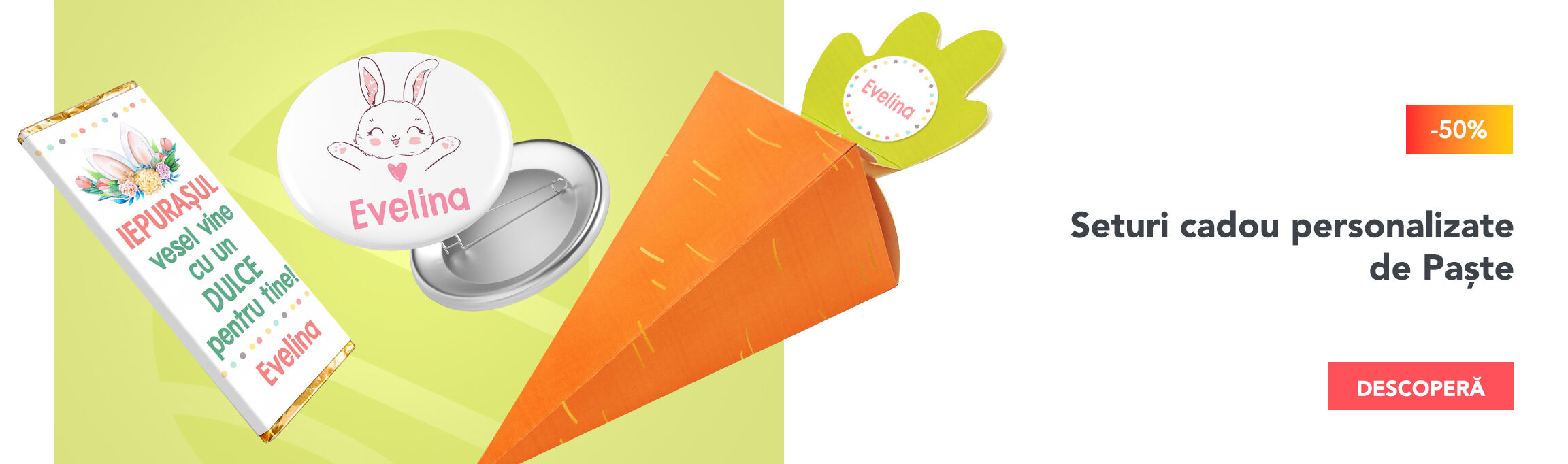 Seturi cadou personalizate de Paște