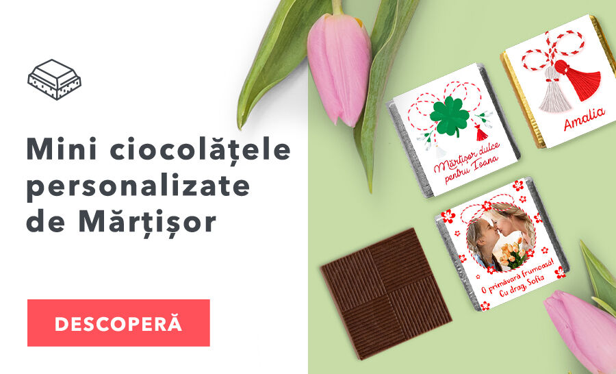 Mini ciocolățele personalizate de Mărțișor