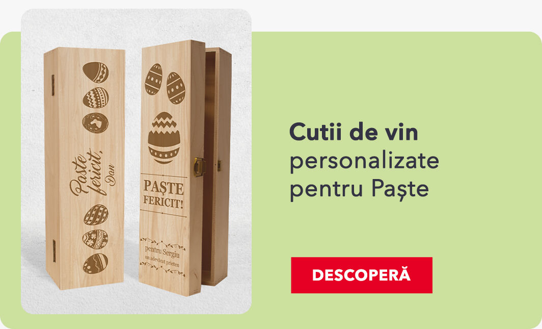 Cutii de vin personalizate pentru Paște