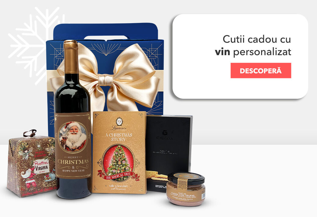 Cutii cadou cu vin personalizat