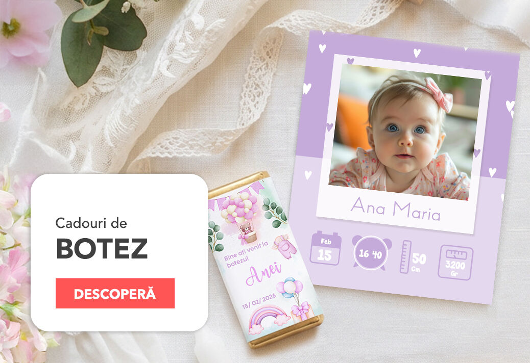 Cadouri personalizate pentru botez