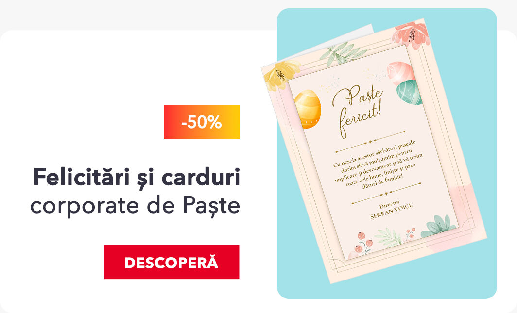 Felicitări și carduri corporate de Paște