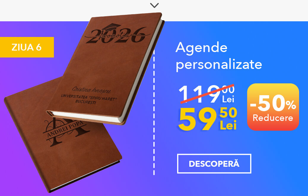 Agende din piele personalizate prin gravură