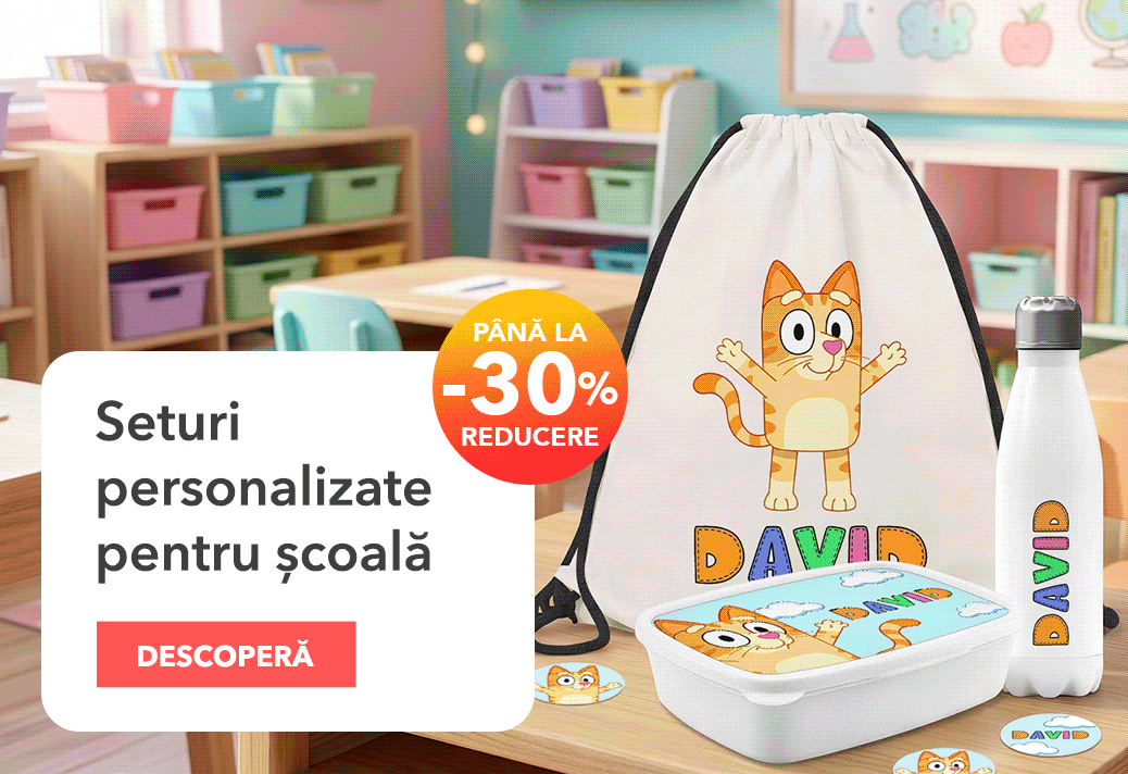 Seturi personalizate pentru școală și grădiniță