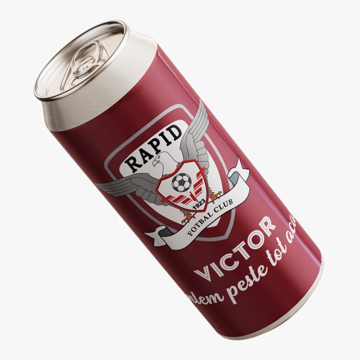 Bere la doză FC Rapid personalizată cu nume și mesaj