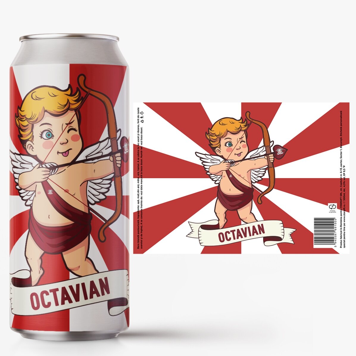 Bere la doză FC Rapid personalizată cu text - Cupidon Rapidist